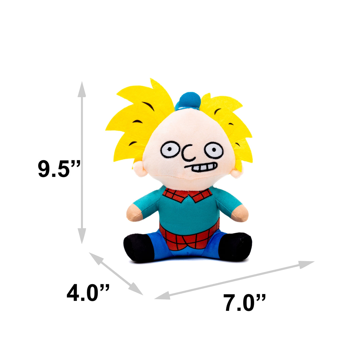 Dog Toy Squeaker Plush - Hey Arnold! Arnold Full Body Sitting Pose Dog Toy Squeaky Plush Nickelodeon