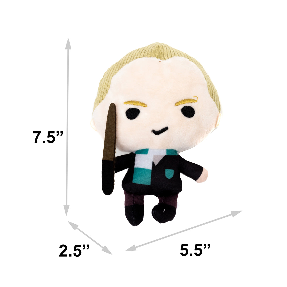Dog Toy Squeaker Plush - Harry Potter Draco Malfoy Standing Charm Full Body Pose Dog Toy Squeaky Plush Harry Potter