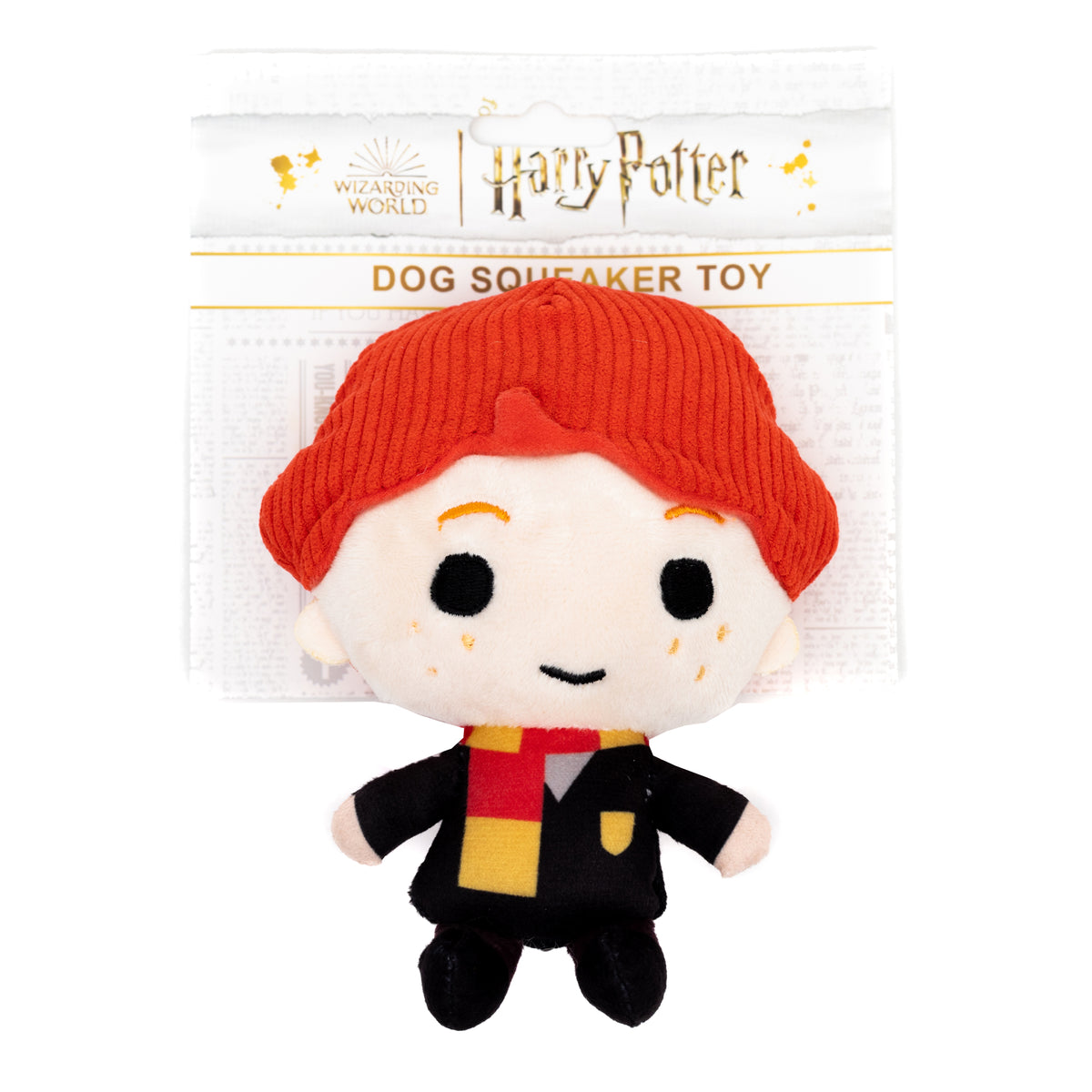 Dog Toy Squeaker Plush - Harry Potter Ron Weasley Standing Charm Full Body Pose Dog Toy Squeaky Plush Harry Potter