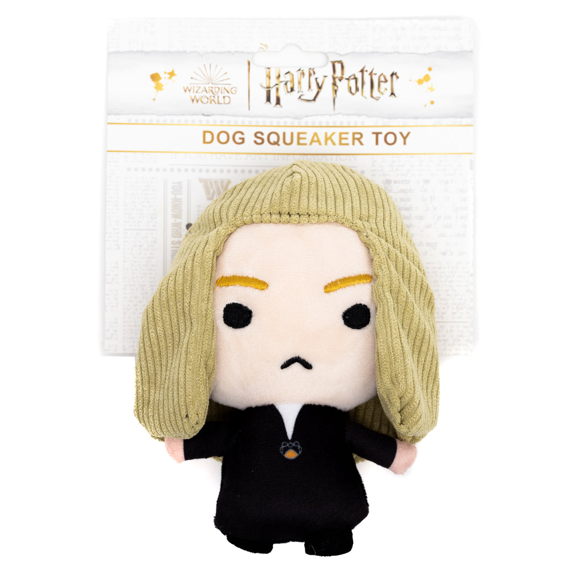 Dog Toy Squeaker Plush - Harry Potter Lucius Malfoy Standing Charm Full Body Pose Dog Toy Squeaky Plush Harry Potter