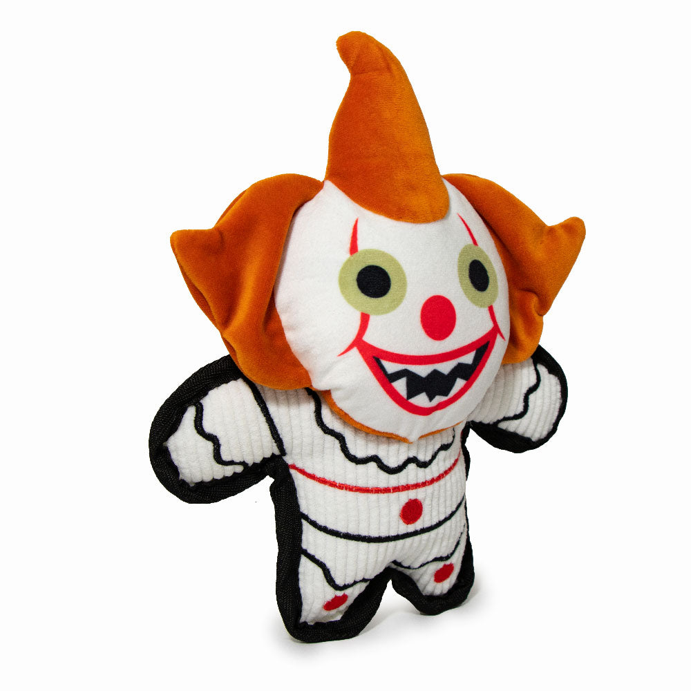 Dog Toy Squeaker Corduroy Plush - It Pennywise Red Balloon Pose Dog Toy Squeaky Plush IT