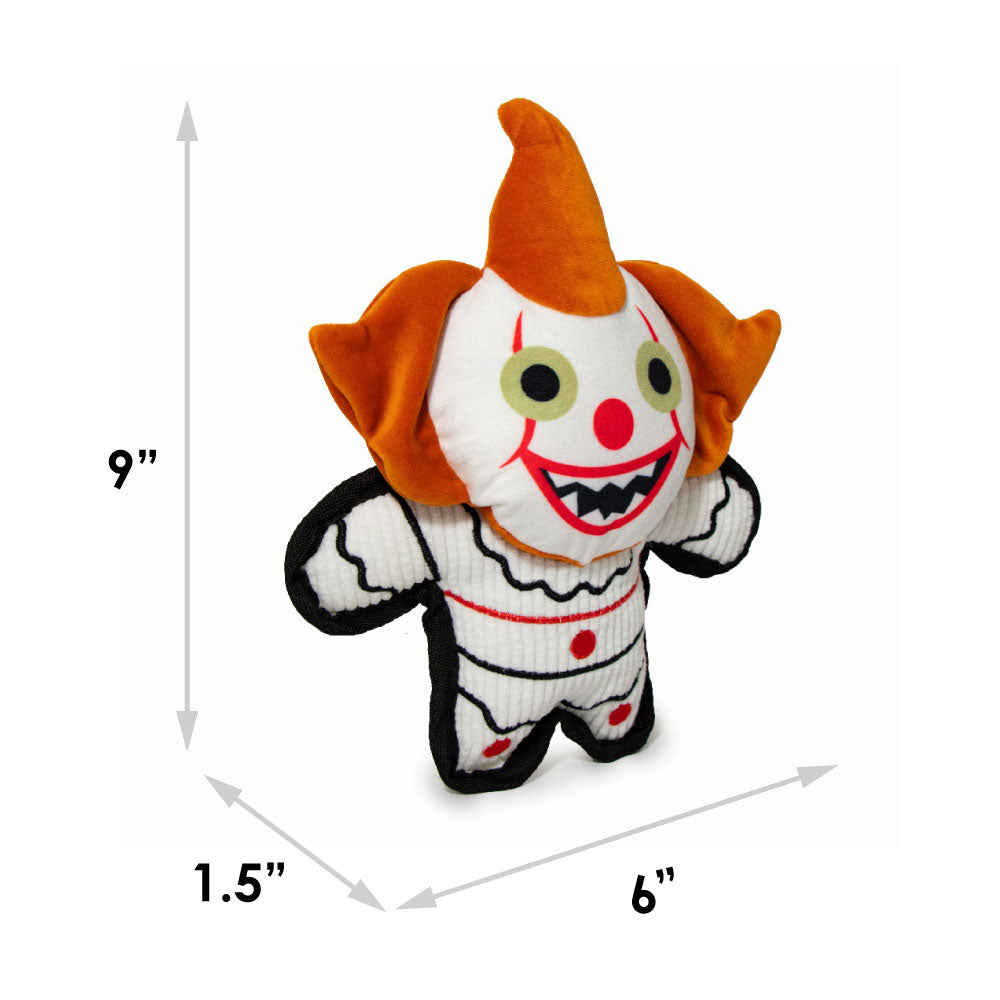 Dog Toy Squeaker Corduroy Plush - It Pennywise Red Balloon Pose Dog Toy Squeaky Plush IT