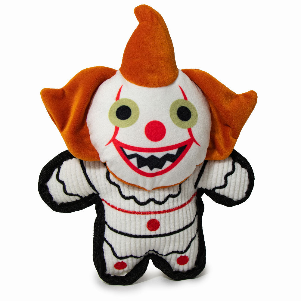 Dog Toy Squeaker Corduroy Plush - It Pennywise Red Balloon Pose Dog Toy Squeaky Plush IT