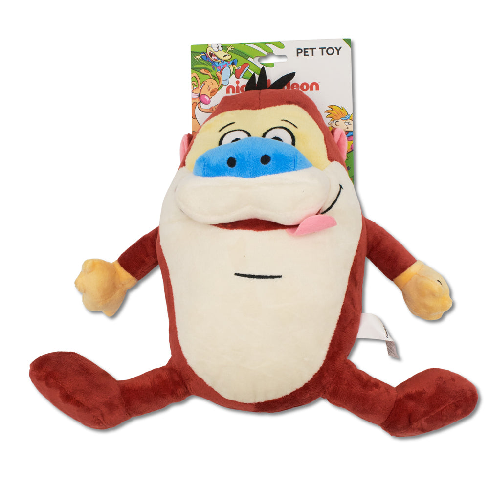 Dog Toy Squeaker Plush - The Ren and Stimpy Show Stimpy Full Body Pose Dog Toy Squeaky Plush Nickelodeon