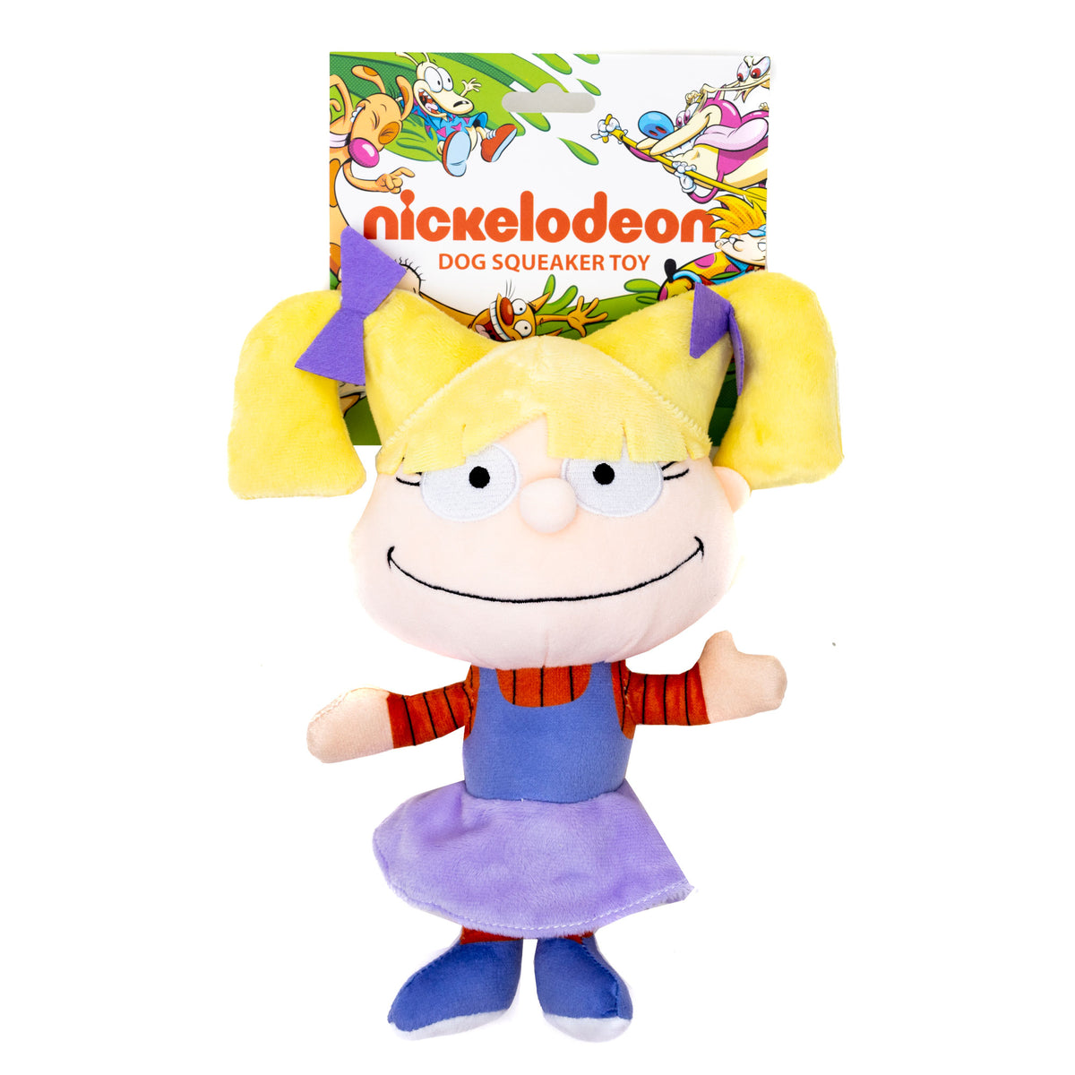 Dog Toy Squeaker Plush - Rugrats Angelica Pickles Full Body Sitting Pose Dog Toy Squeaky Plush Nickelodeon