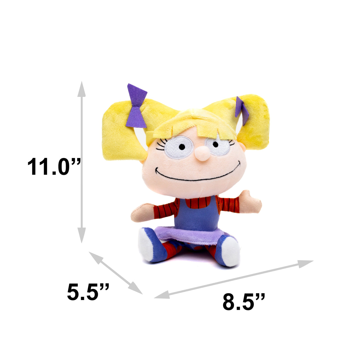 Dog Toy Squeaker Plush - Rugrats Angelica Pickles Full Body Sitting Pose Dog Toy Squeaky Plush Nickelodeon