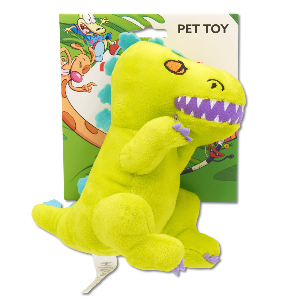Dog Toy Squeaker Plush - Rugrats Reptar Full Body Pose Dog Toy Squeaky Plush Nickelodeon