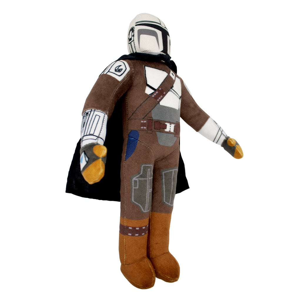 Dog Toy Squeaker Plush - Star Wars The Mandalorian Standing Figure Pose Dog Toy Squeaky Plush Star Wars