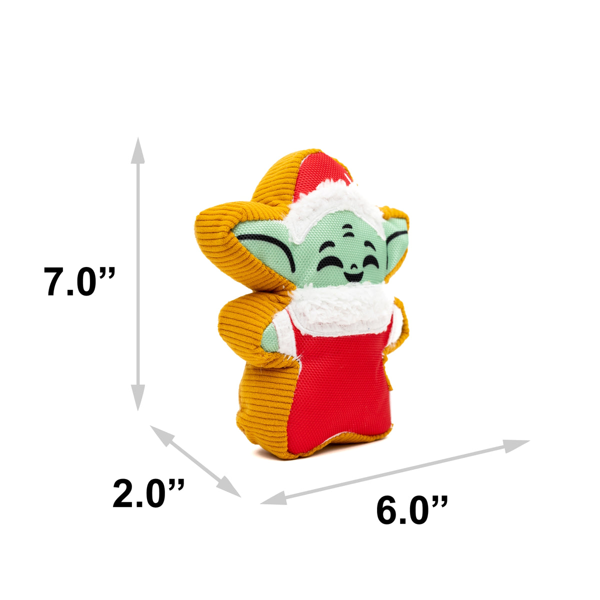Dog Toy Squeaker Plush - Star Wars Holiday Grogu Santa Cookie Replica Dog Toy Squeaky Plush Star Wars