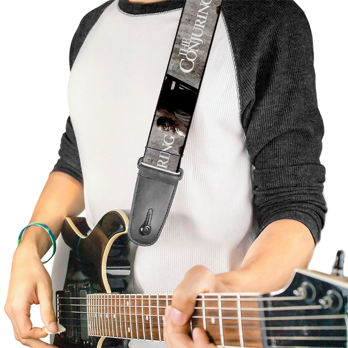 Guitar Strap - THE CONJURING Annabelle Scene and Title Logo Guitar Straps The Conjuring