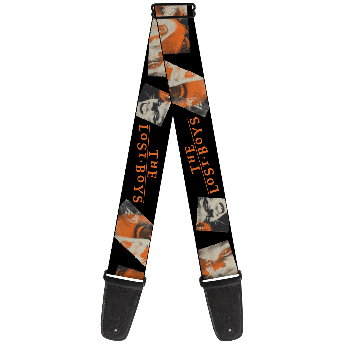 Guitar Strap - THE LOST BOYS David Pose Stacked and Title Logo Black/Red Guitar Straps The Lost Boys