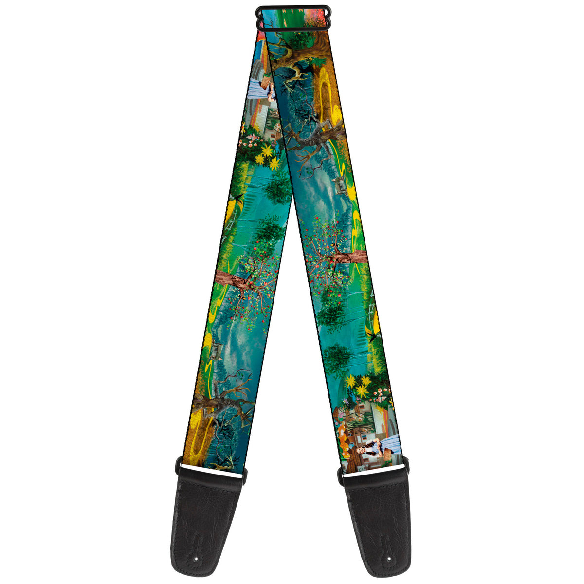 Guitar Strap - The Wizard of Oz Yellow Brick Road Scenes Guitar Straps The Wizard of Oz