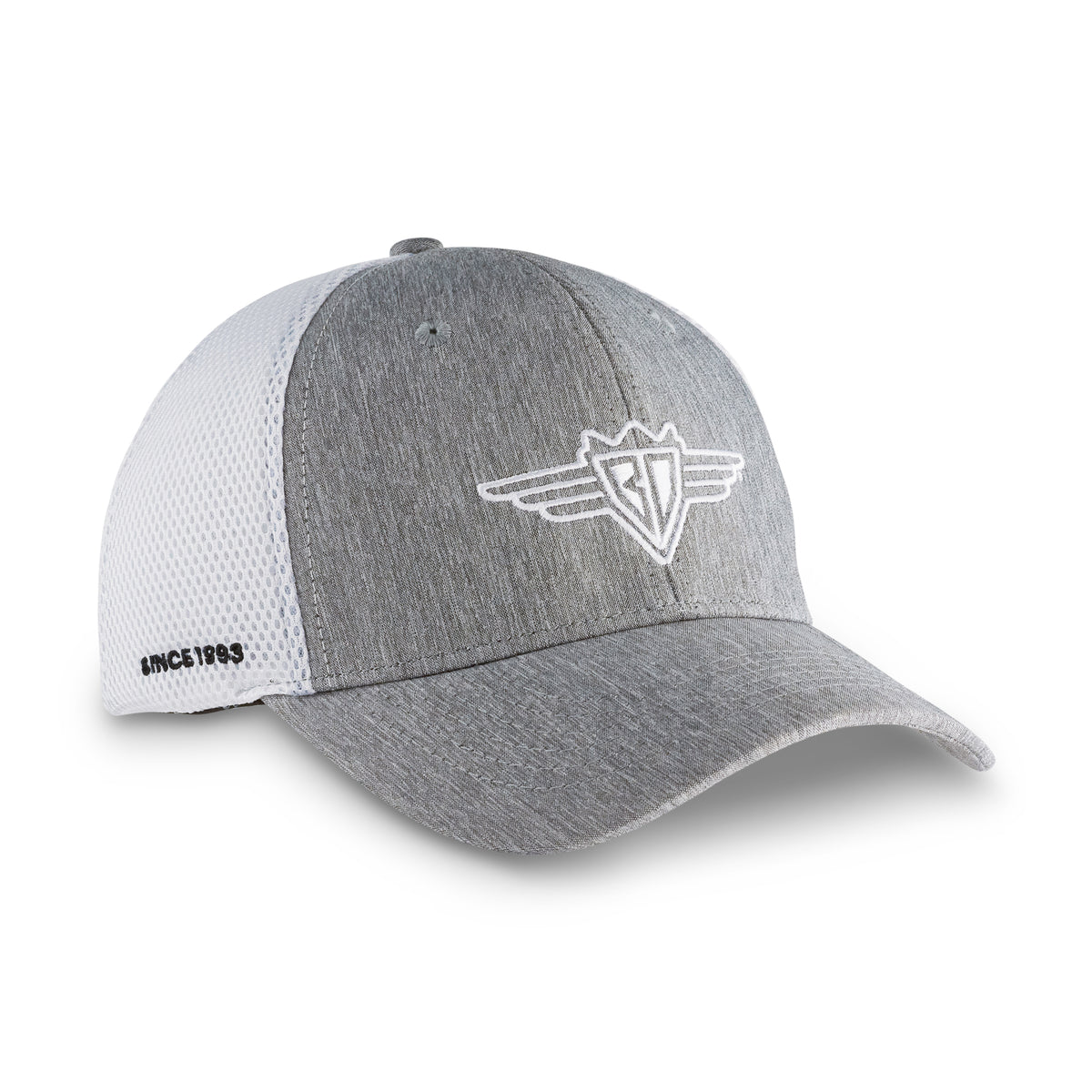Snapback Hat - Buckle-Down Wings Logo Heather Gray with White Embroidery Hats Buckle-Down