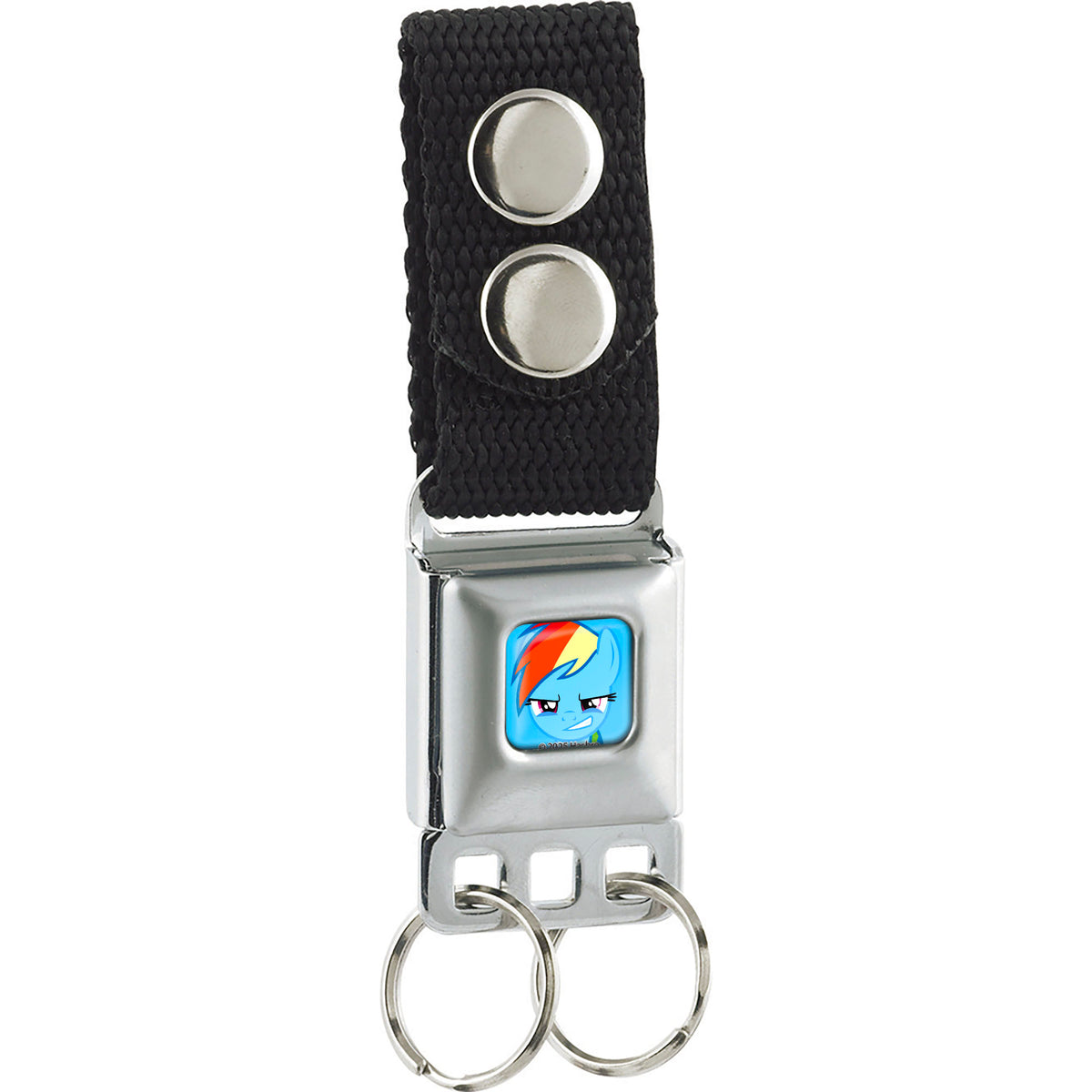 Keychain - My Little Pony Rainbow Dash Face Close-Up Full Color Blue Keychains Hasbro