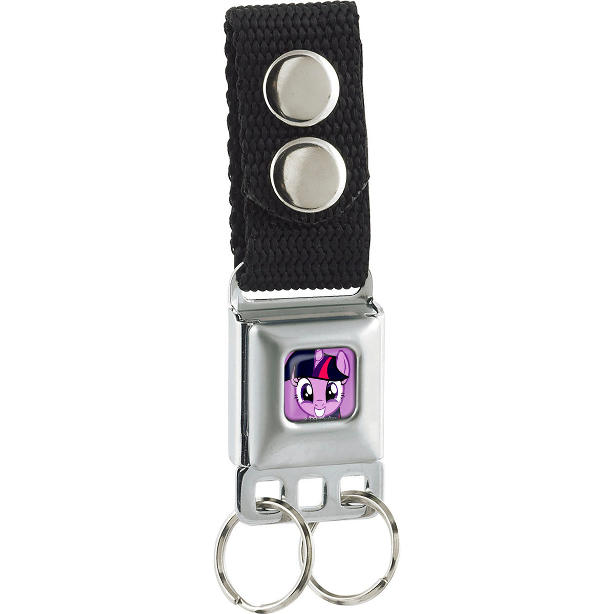 Keychain - My Little Pony Twilight Sparkle Face Close-Up Full Color Purple Keychains Hasbro