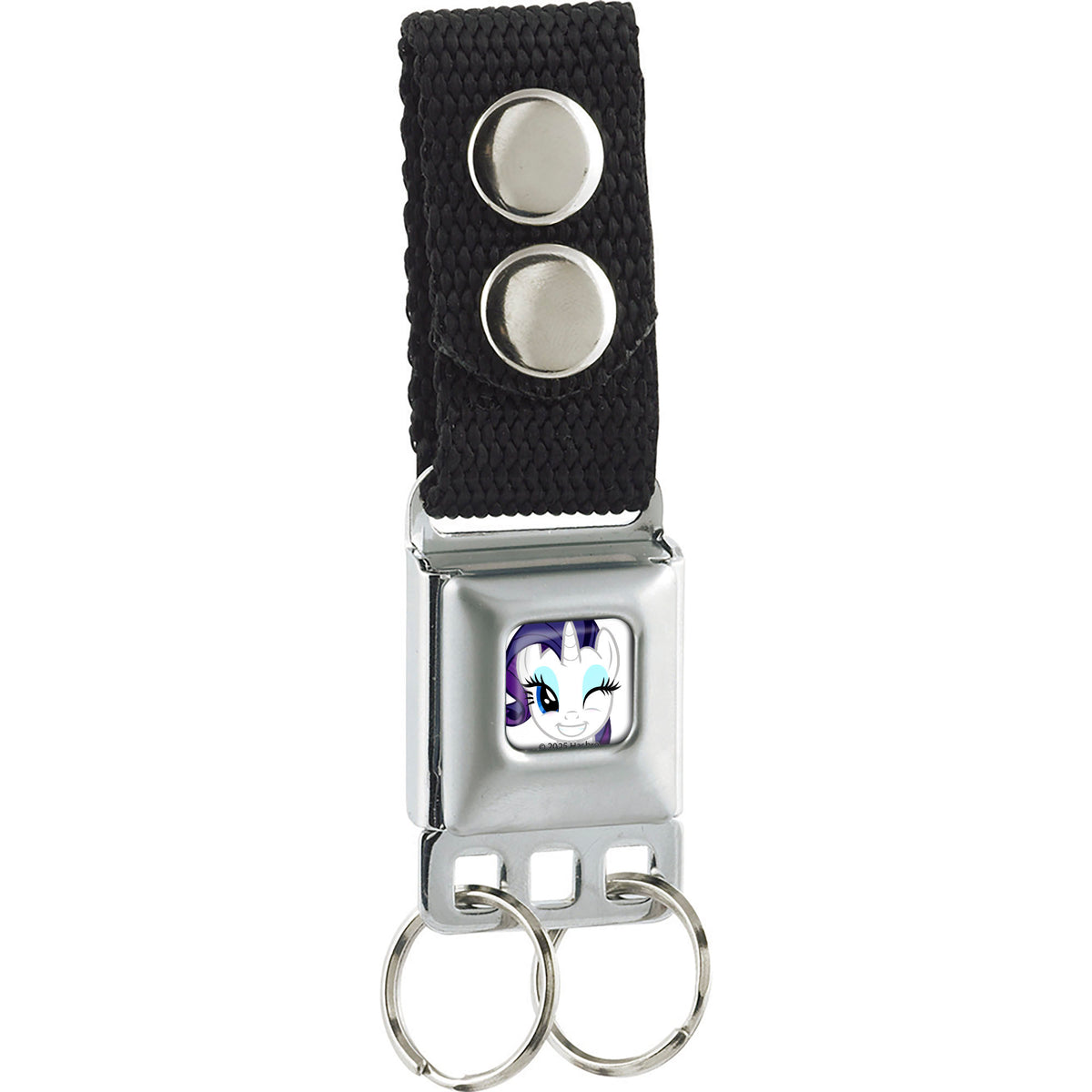 Keychain - My Little Pony Rarity Face Close-Up Full Color Gray Keychains Hasbro