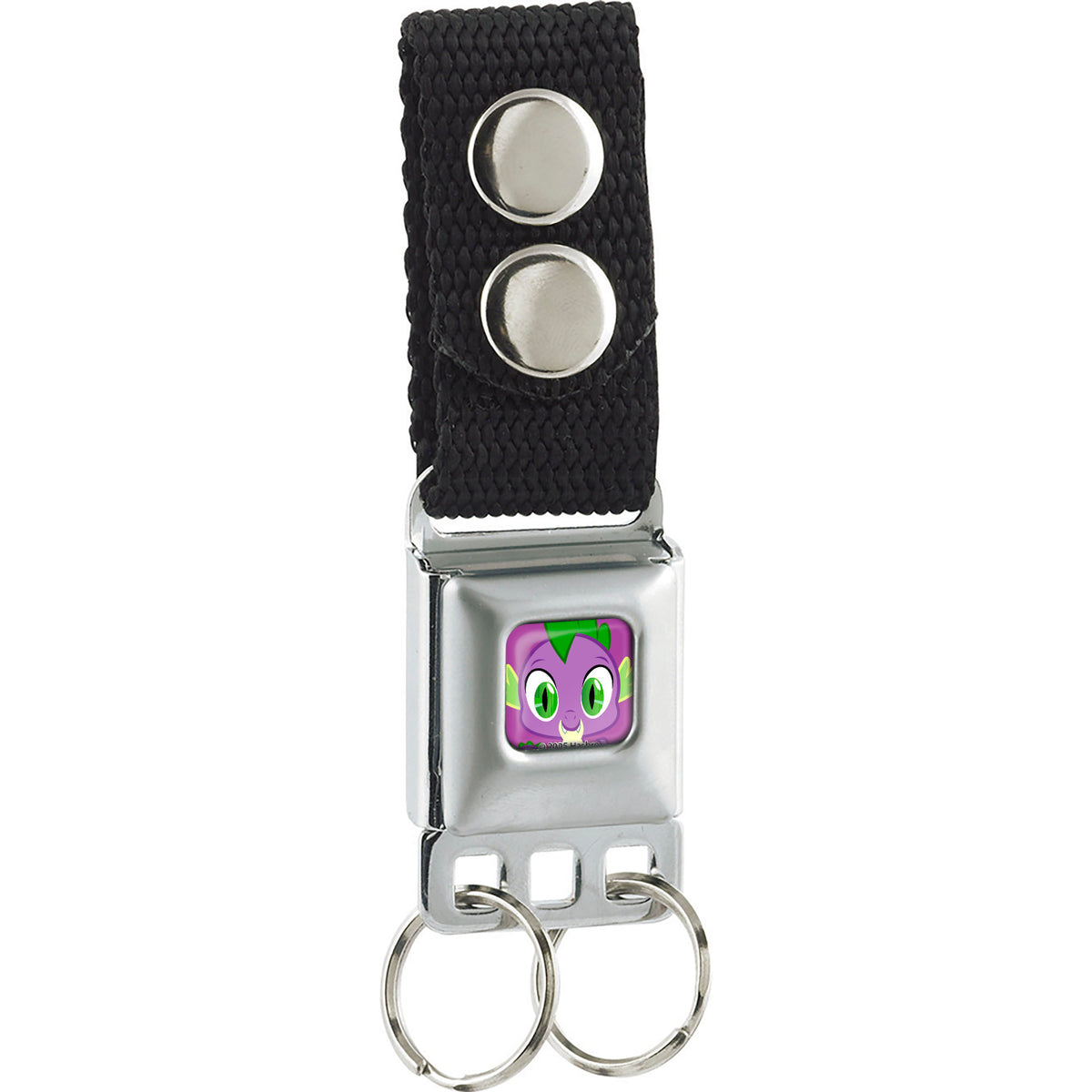 Keychain - My Little Pony Spike Face Close-Up Full Color Lavender Keychains Hasbro