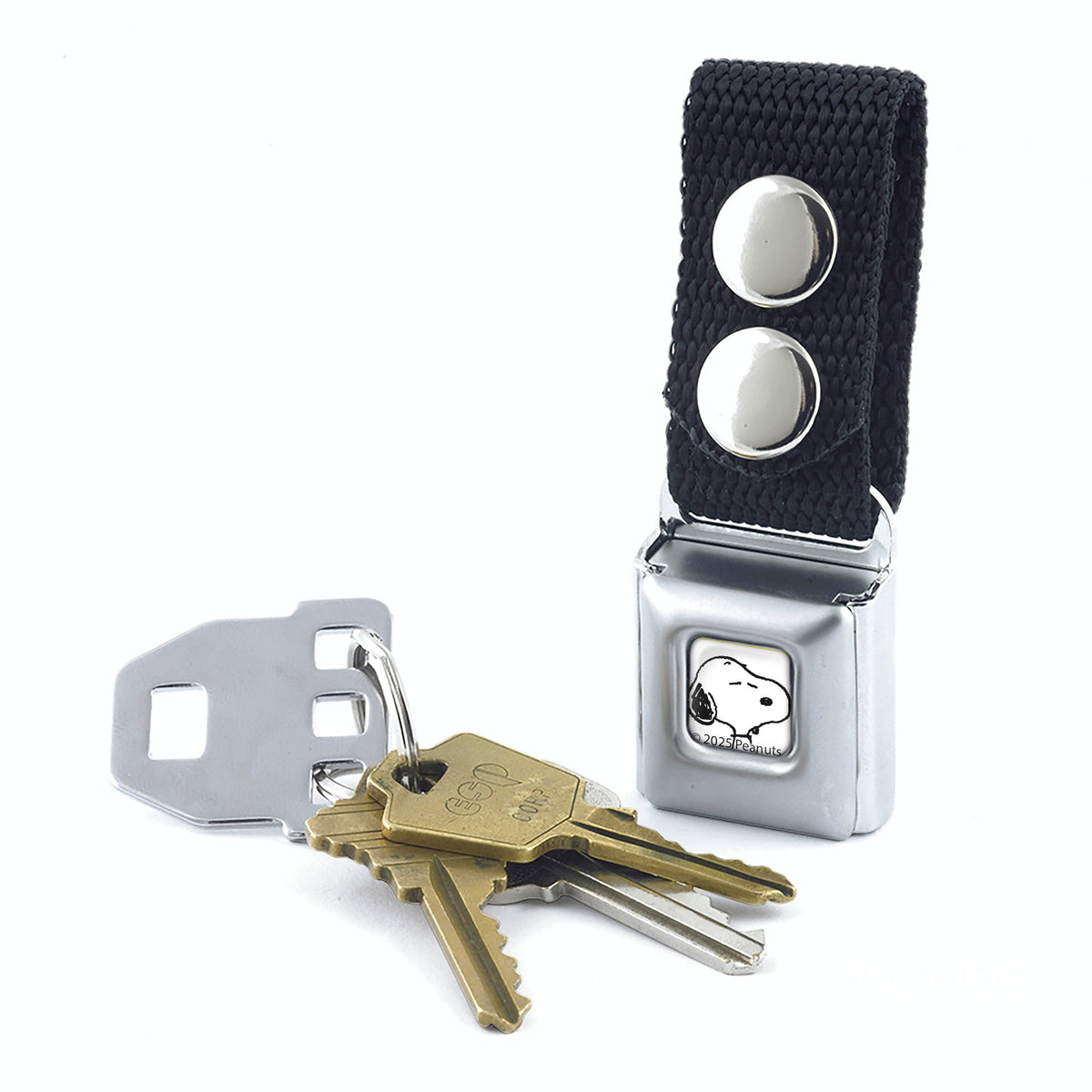 Snoopy Face Eyes Closed Keychain – Peanuts Fan Gear White Keychains Peanuts