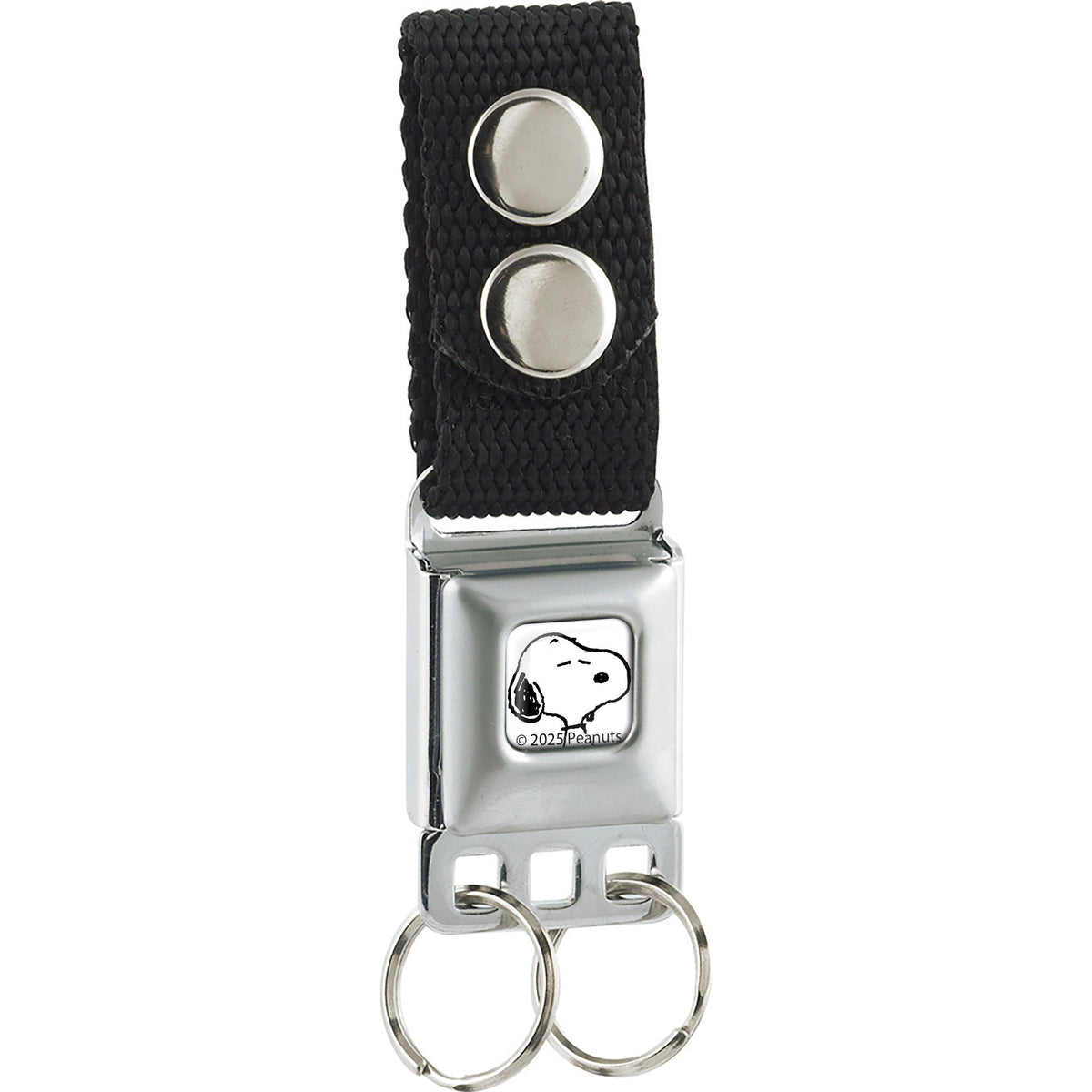 Snoopy Face Eyes Closed Keychain – Peanuts Fan Gear White Keychains Peanuts