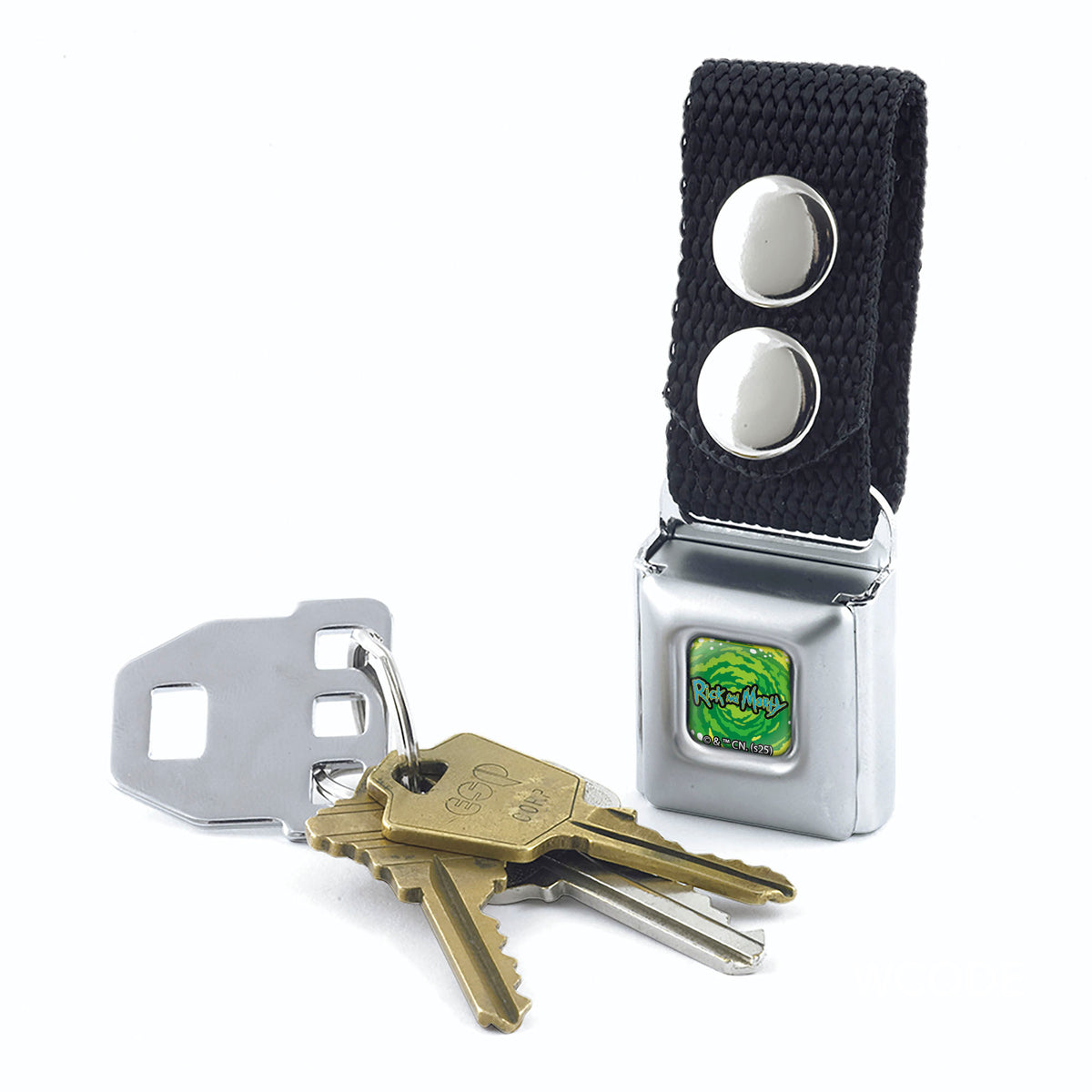 Keychain - RICK AND MORTY Title Logo Full Color Greens Keychains Rick and Morty