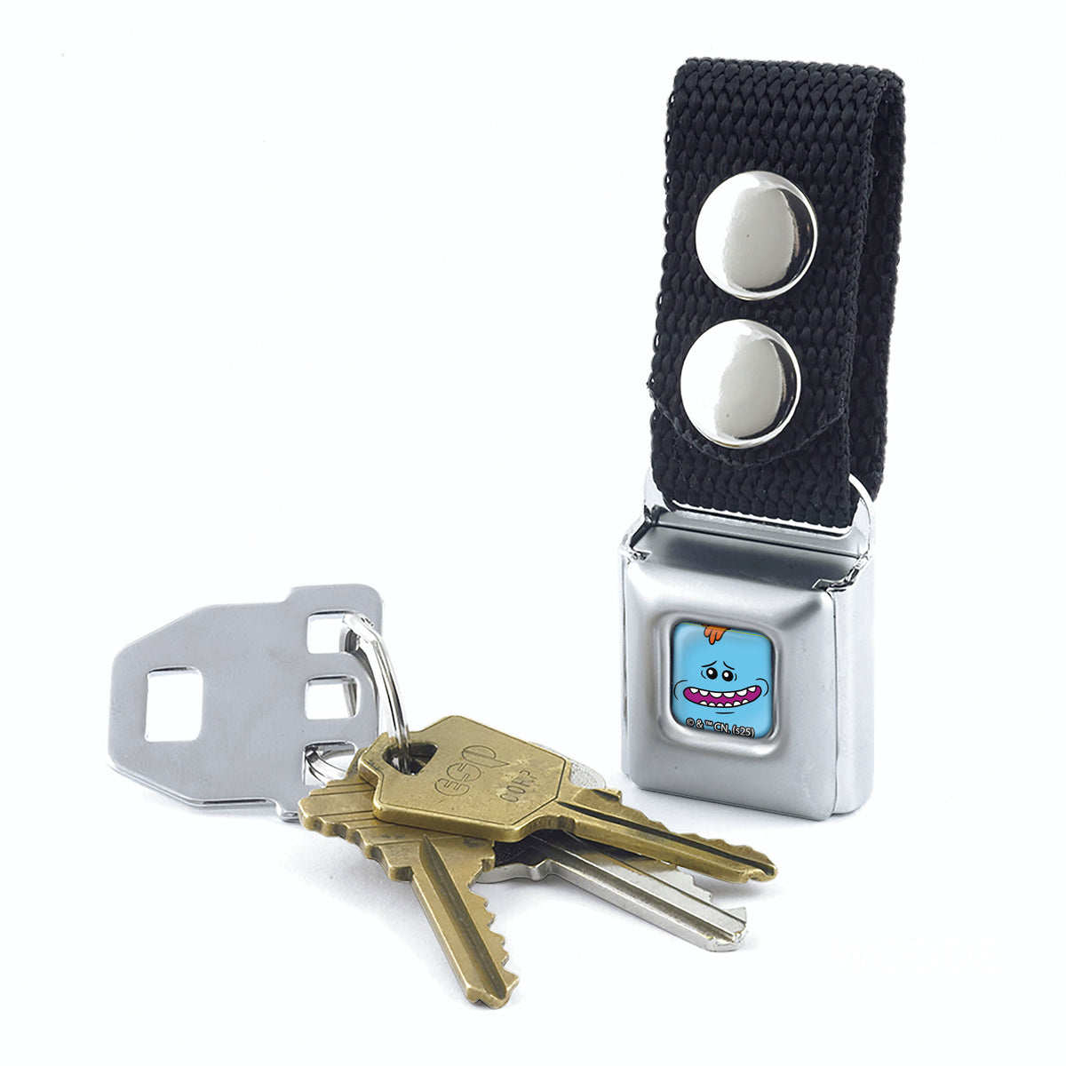 Keychain - Mr. Meeseeks Face Close-Up Full Color Blue Keychains Rick and Morty