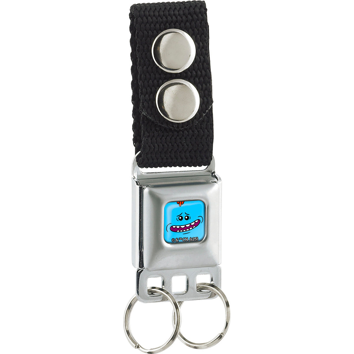 Keychain - Mr. Meeseeks Face Close-Up Full Color Blue Keychains Rick and Morty