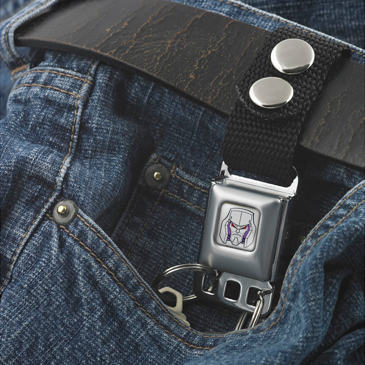 Keychain - Transformers Megatron Face Full Color Gray Keychains Transformers
