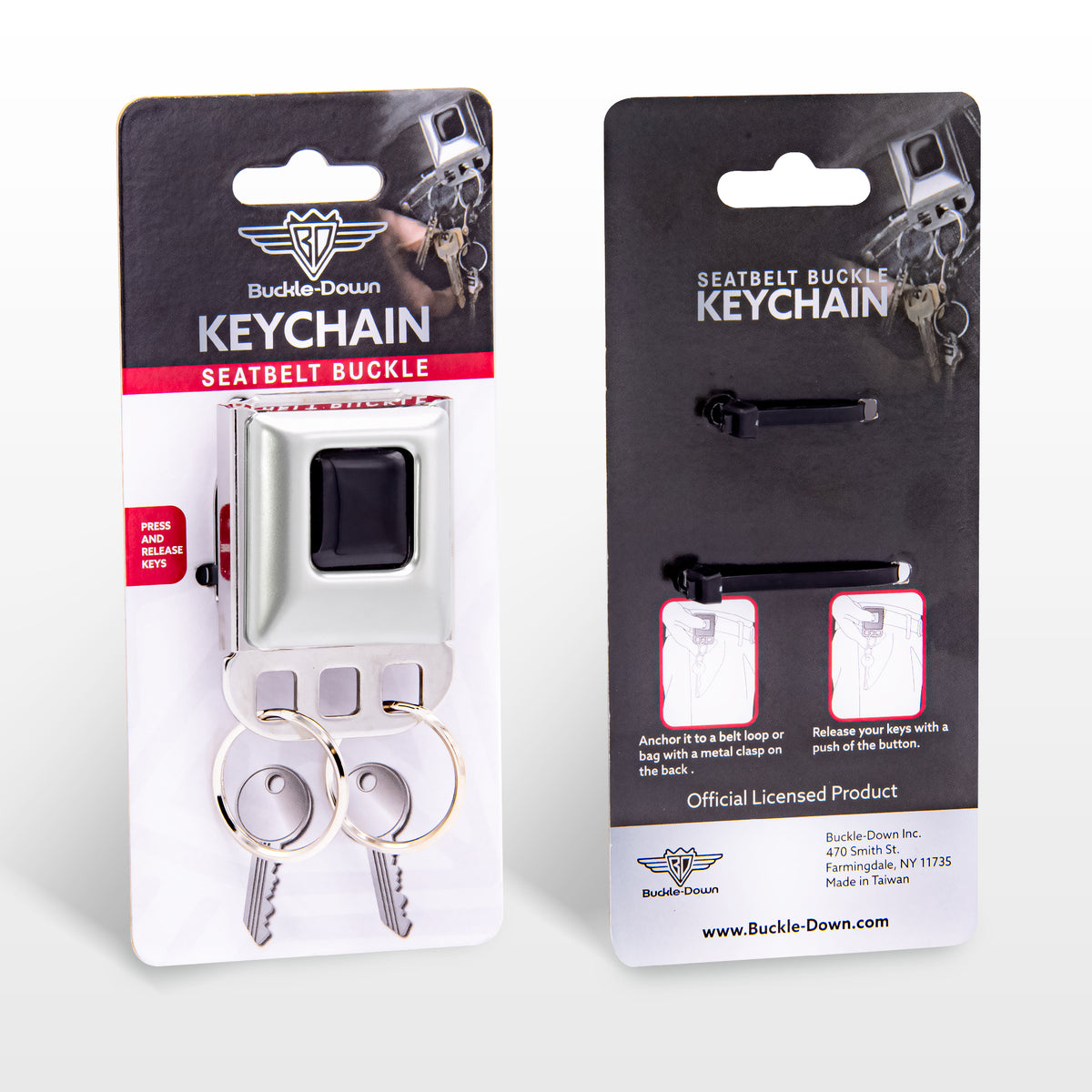 Keyholder - Plain Black Full Color Key Holders Buckle-Down