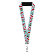Lanyard - 1.0" - A Christmas Story Ralphie Icons Collage Greens/Reds Lanyards A Christmas Story