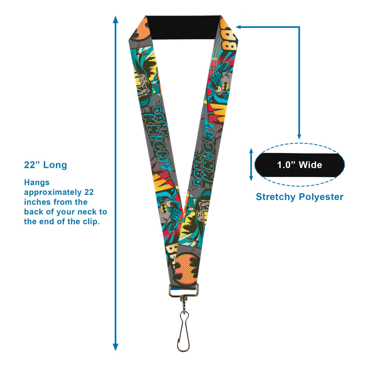 Lanyard - 1.0" - Batman Dark Knight Lanyards DC Comics