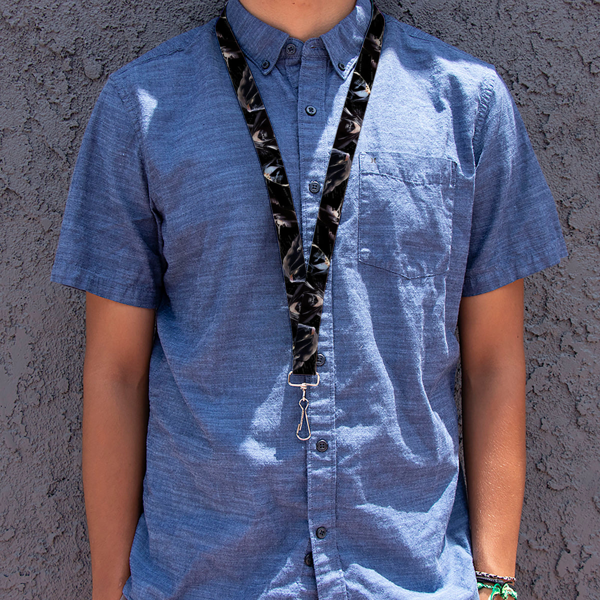 Lanyard - 1.0" - Batman 4-Vivid Action Poses Black Lanyards DC Comics