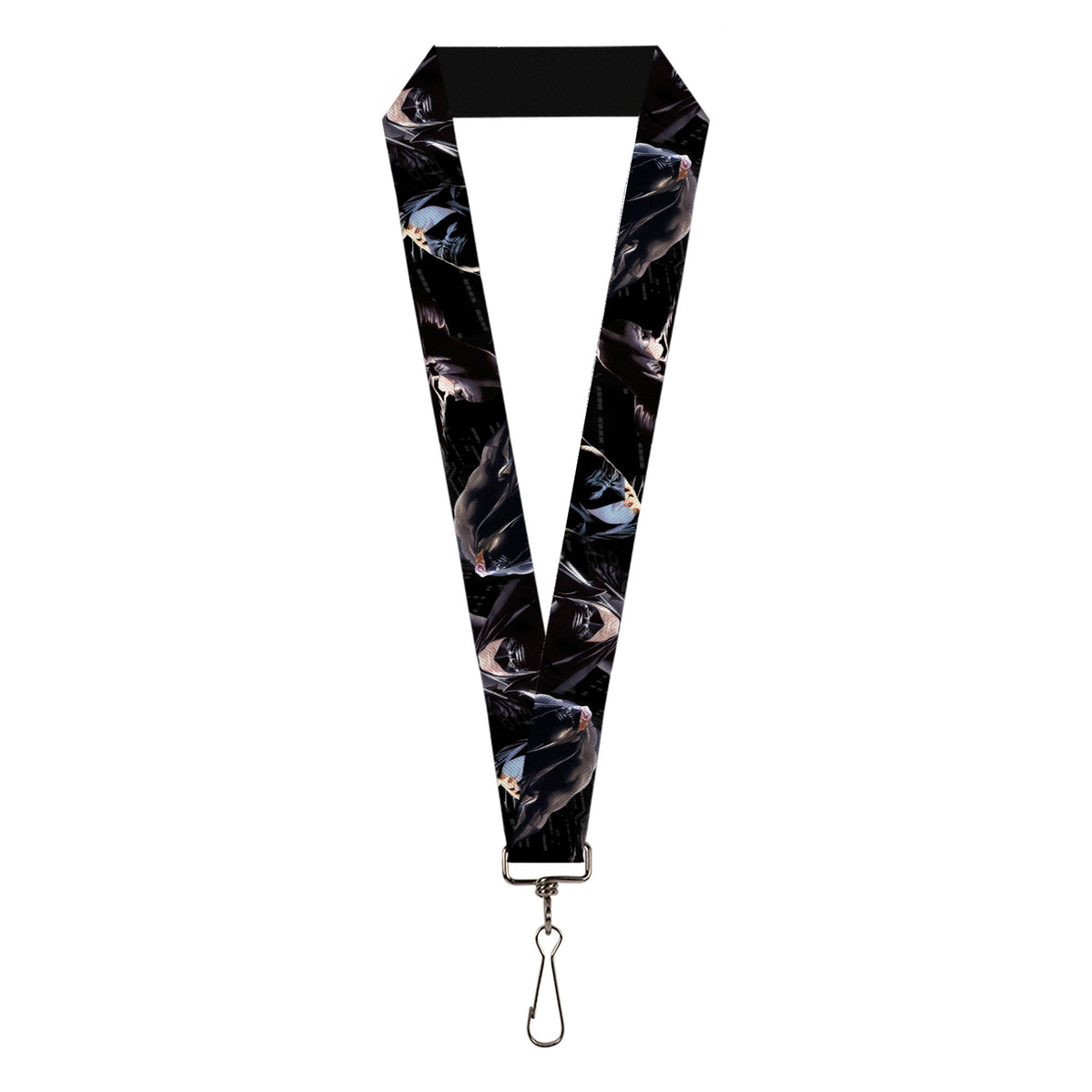 Lanyard - 1.0" - Batman 4-Vivid Action Poses Black Lanyards DC Comics