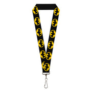 Lanyard - 1.0" - Batman 1989 Logo Black/Yellow Lanyards DC Comics