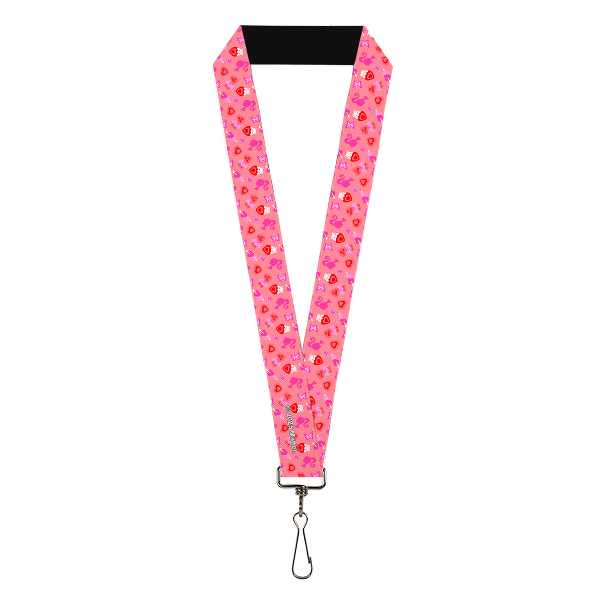 Lanyard - 1.0" - BARBIE LOVE SHINE BRIGHT Chevron Striping Pinks Lanyards Barbie