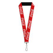 Lanyard - 1.0" - COCA-COLA Script Logo Red/White Lanyards Coca-Cola