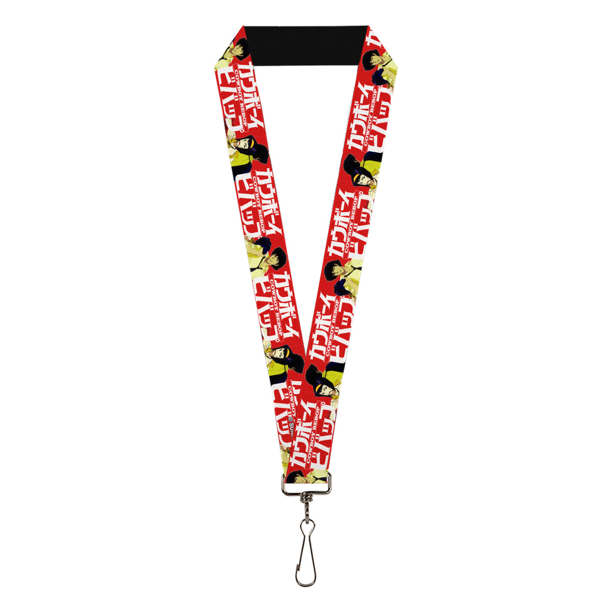 Lanyard - 1.0" - COWBOY BEBOP Spike and Faye Back to Back Pose and Title Logo Red/White Lanyards Cowboy Bebop