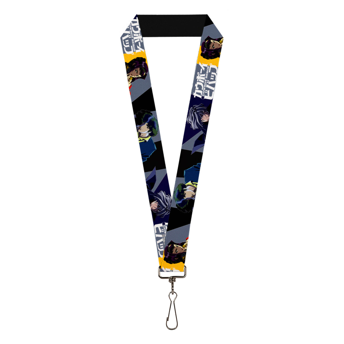 Lanyard - 1.0" - COWBOY BEBOP Spike Vicious and Faye Pose and Title Logo Blues/Yellow Lanyards Cowboy Bebop