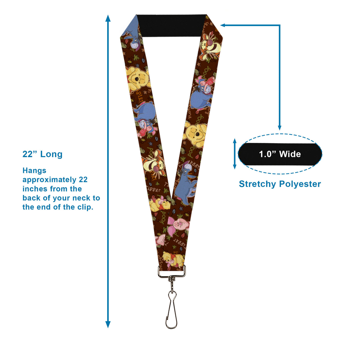 Lanyard - 1.0" - Winnie the Pooh Character Poses Lanyards Disney