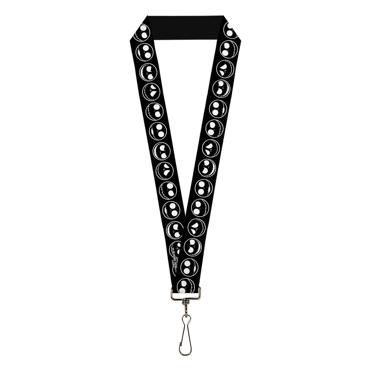 Lanyard - 1.0" - The Nightmare Before Christmas Jack 5-Expressions Black/White Lanyards Disney