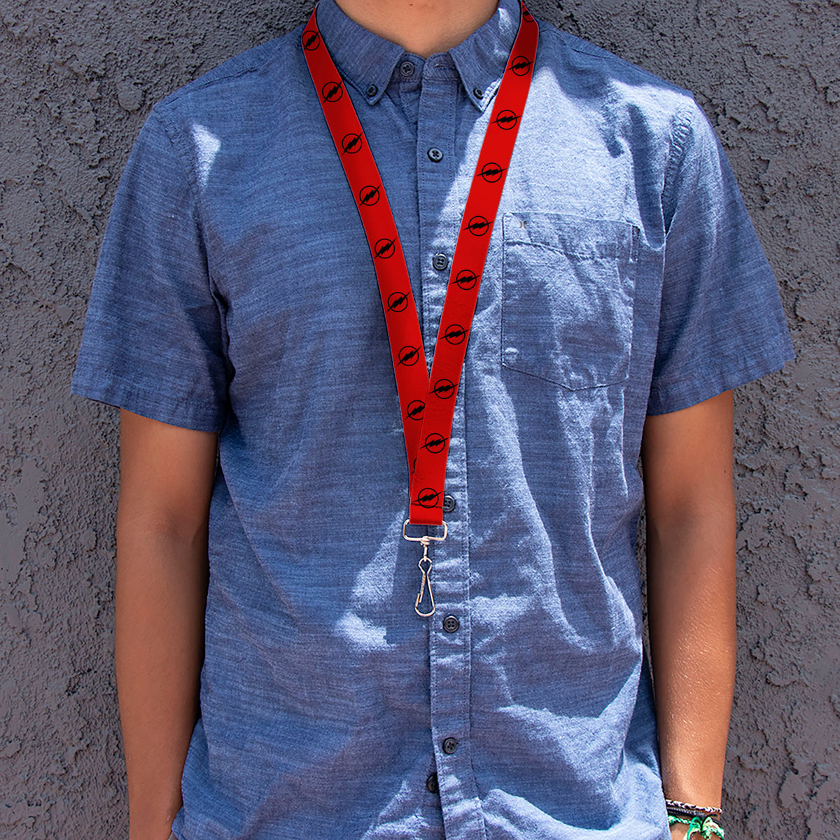 Lanyard - 1.0" - Reverse Flash Logo Red Black Lanyards DC Comics