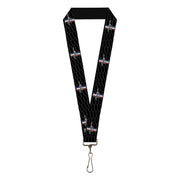 Lanyard - 1.0" - Ford Mustang w Bars REPEAT w Text Lanyards Ford