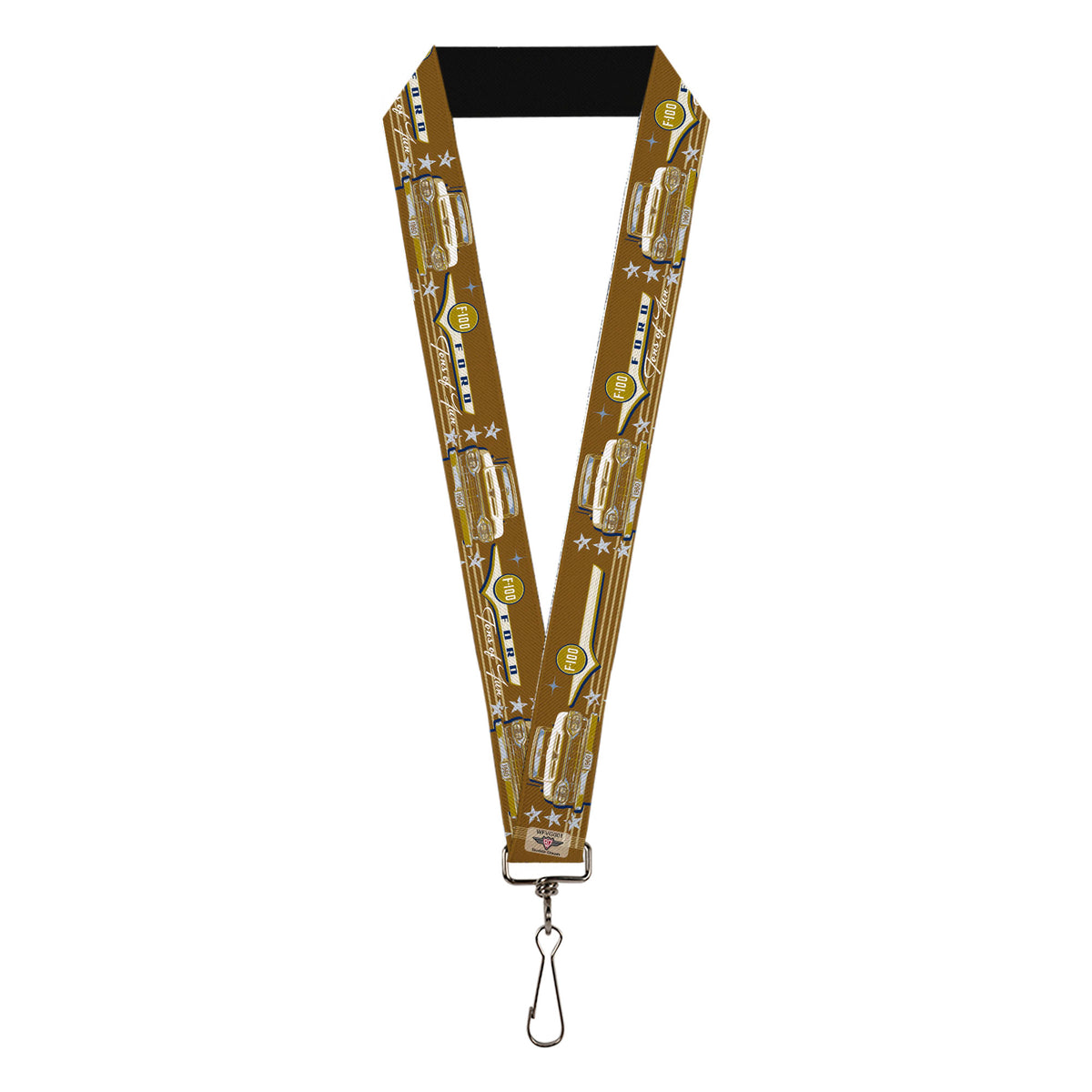 Lanyard - 1.0" - Vintage Ford FORD F-100-TONS OF FUN Tans Navy Lanyards Ford