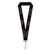 Lanyard - 1.0" - GAME OF THRONES WINTER IS COMING Stark Sigil Black/White/Red Lanyards Game of Thrones