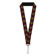 Lanyard - 1.0" - House of the Dragon Targaryen Sigil Flip Black/Red/Orange Lanyards House of the Dragon