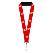 Lanyard - 1.0" - HONDA Motorcycle Logo Red White Lanyards Honda Motorsports