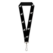 Lanyard - 1.0" - HONDA Motorcycle Logo Black White Lanyards Honda Motorsports