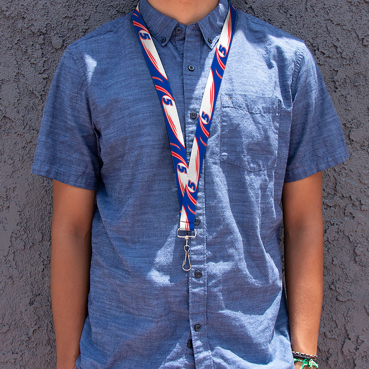 Lanyard - 1.0" - Kyle Larson #5 Car Scheme White/Blue/Red Lanyards Hendrick Motorsports