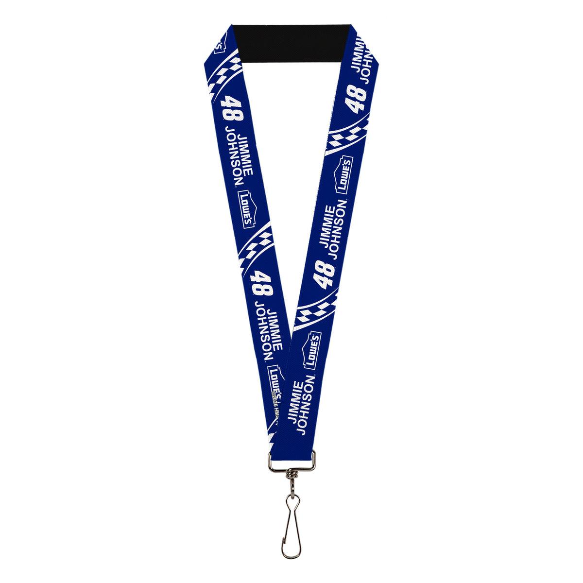 Lanyard - 1.0" - JIMMIE JOHNSON #48 LOWE'S Logo Checker Blue/White Lanyards Hendrick Motorsports