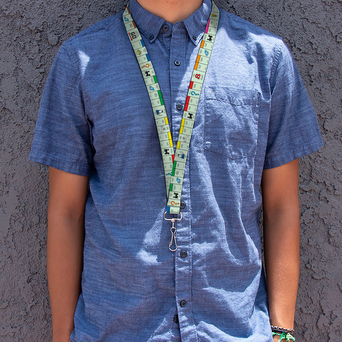 Lanyard - 1.0" - Monopoly Game Board Space Blocks Lanyards Monopoly