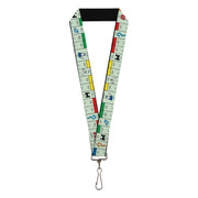 Lanyard - 1.0" - Monopoly Game Board Space Blocks Lanyards Monopoly